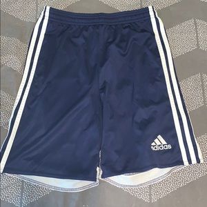 A boys pair of adidas running shorts